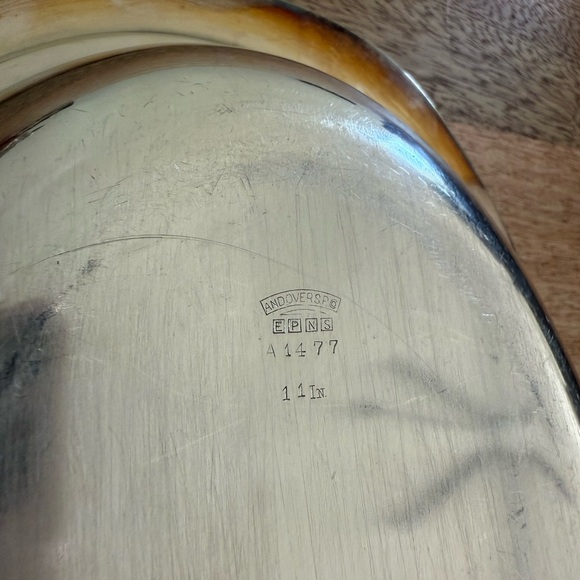 Vintage ANDOVERSPO EPNS A1477 11 Inch Silver Plate, Serving Dish - Picture 5 of 5